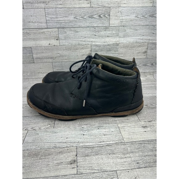 Olukai Kamuela Mens Black‎ Leather Chukka Boots Size 11 10131-4033